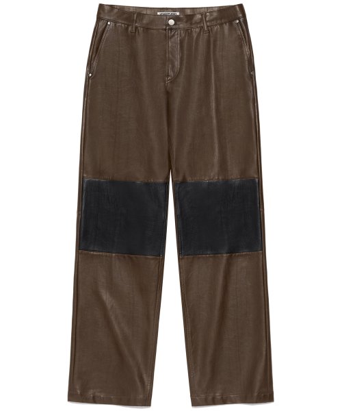 MUSINSA | VIVASTUDIO DIVISION LEATHER PANTS [BROWN]