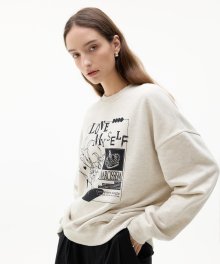 LK LOVE SWEATSHIRT(OATMEAL)