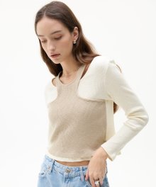 LK DOUBLE ROUND T-SHIRT(IVORY)