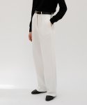 르바(LEVAR) Relaxed Cotton Pants - Off white