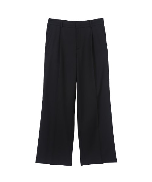 Шерстяные слаксы с необработанным краем [Black]