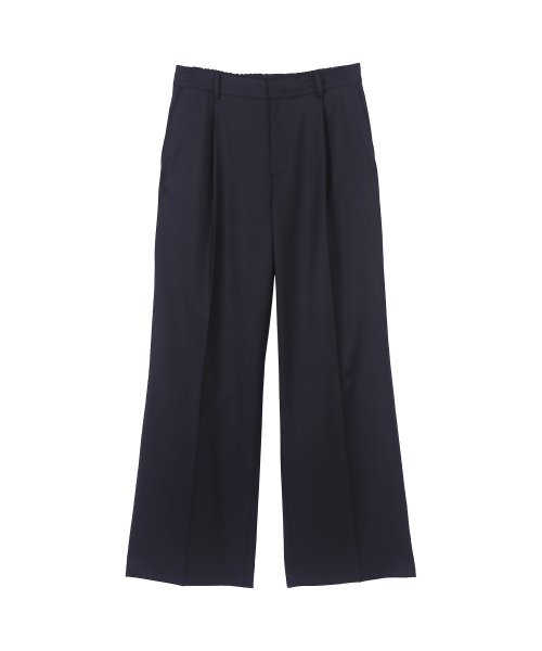 Шерстяные слаксы с необработанным краем [Navy]