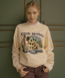 A3432 Our Home sweatshirt_Cream