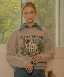 A3432 Our Home sweatshirt_Melange gray