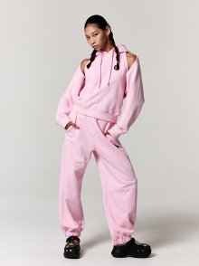 WIDE JOGGER PANTS PINK