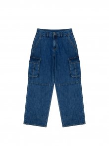 CARGO DENIM PANTS IN BLUE