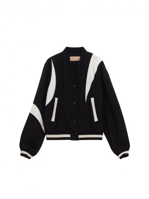 MUSINSA | MATIN KIM COLOR OBJET BASEBALL JUMPER IN BLACK