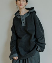 unisex two color hood gray