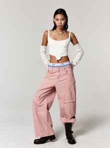 WIDE SECTION PANTS PINK