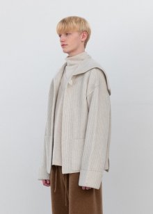Pure saxon wool hooded jacket_Lamb