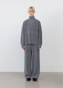 Pure saxon wool whole garment pants_Heather Grey