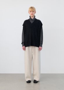 Pure saxon wool whole garment pants_Lamb