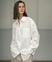 SITP5066 overfit pocket shirt_White