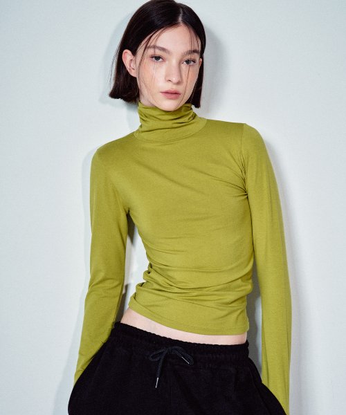 olive green turtleneck