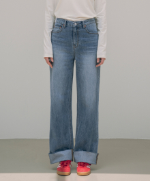 SIJN6036 straight roll up jeans