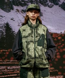 BANDANA FLEECE VEST GREEN_FN4WV20U