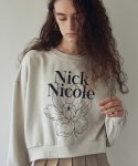 닉앤니콜(NICK&NICOLE) NICOLE NARCISSUS FLOWER CROP SWEATSHIRT_CREAM