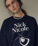 닉앤니콜(NICK&NICOLE) NICOLE FLOWER SWEATSHIRT_NAVY