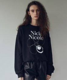 NICOLE FLOWER SWEATSHIRT_BLACK