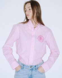 COTTON SHIRT CANDY STRIPE_PINK PINK