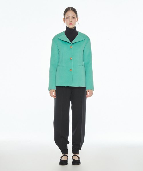 [22FW] NO COLLAR JACKET - Mint