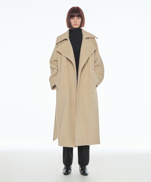 [22FW] BASIC MAXI COAT - Бежевый