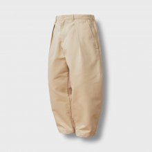 Waving Strap Volume Pants - Beige