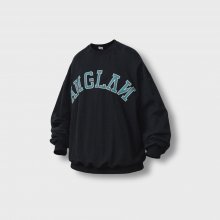 Applique Big Logo Sweat Shirt -  Black