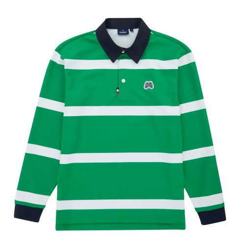 Block Stripe Polo Shirts_Green (Men)