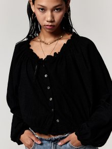 PURE LACE BLOUSE BLACK