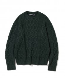 molesey cable knit green