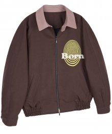 BORN LEATHER COTTON JACKET (BROWN)