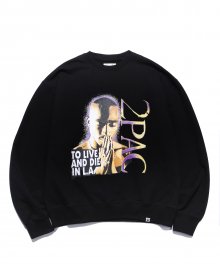 PHYPS® X 2PAC TO LIVE AND DIE IN L.A. CREWNECK BLACK