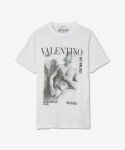 발렌티노(VALENTINO) 남성 아카이브 프린트 반소매 티셔츠 - 화이트 / XV0MG10V8FBA01