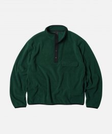 ROUNDED PULLOVER FLEECE _ FOREST GREEN
