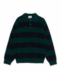 Wool Polo Knit (Green/Navy)
