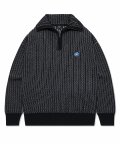 FLORY KNIT HALF ZIP-UP BLACK