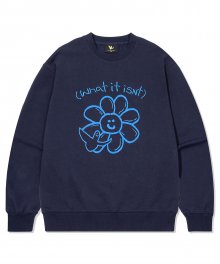 ONE TONE FLORY ANGEL SWEAT SHIRT NAVY