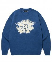 FLORY ANGEL JACQUARD KNIT BLUE