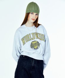 COLLEGE LOGO SWEATSHIRT LIGHT GREY