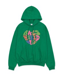 RAINBOW HEART HOODIE GREEN (AM2CFUM400A)