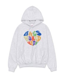 RAINBOW HEART HOODIE LIGHT GREY (AM2CFUM400A)