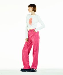 CORDUROY PANTS PINK (AM2CFFPA10A)