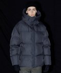 HIGH NECK HOODED DOWN PARKA (CHARCOAL) [LRQWCUW223M]