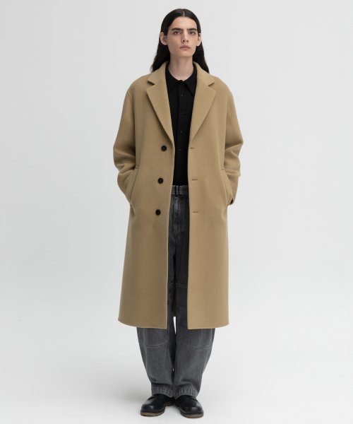 Пальто ручной работы на одной пуговице GREY BEIGE