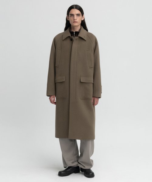 ジャケット・アウター INSILENCE Oversize Balmacaan Coat MUSINSA | INSILENCE Oversize Balmacaan Coat DARK NAVY