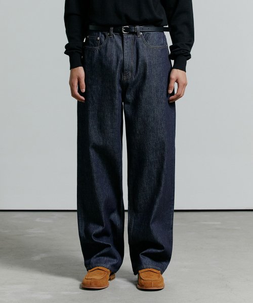 MUSINSA | BRANDED 612 HARD TWIST DENIM INDIGO 1WASH JEANS [EXTRA 