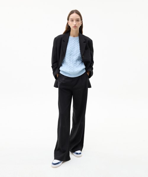 LK SET-UP SLACKS(BLACK)