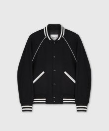 WOOL VARSITY CLUB JACKET BLACK