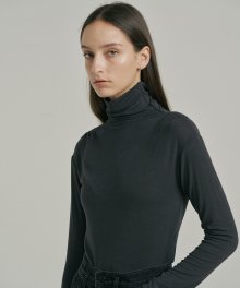 High Neck Jersey Top_CHARCOAL